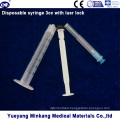 3 Parts Syringe 3cc (luer lock)